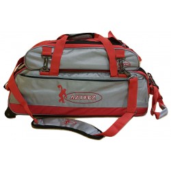 3 Ball Tote Roller with Shoe Bag - Red/Grey